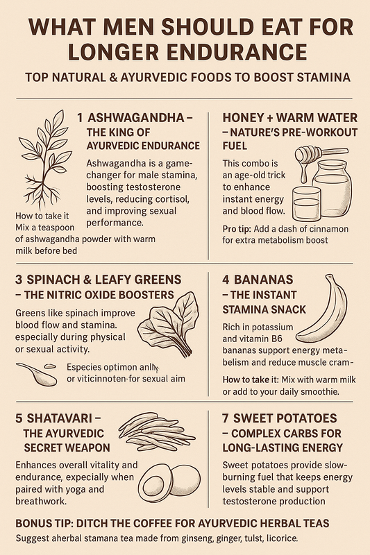 What Men Should Eat for Longer Endurance: Top Natural & Ayurvedic Foods to Boost Stamina